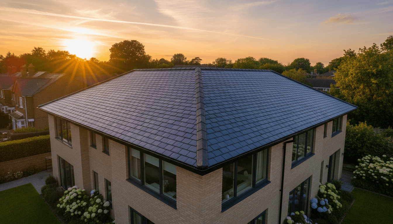 Completed residential roof installation in London